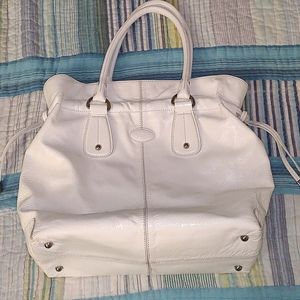Tod's Bag, White Patent Leather